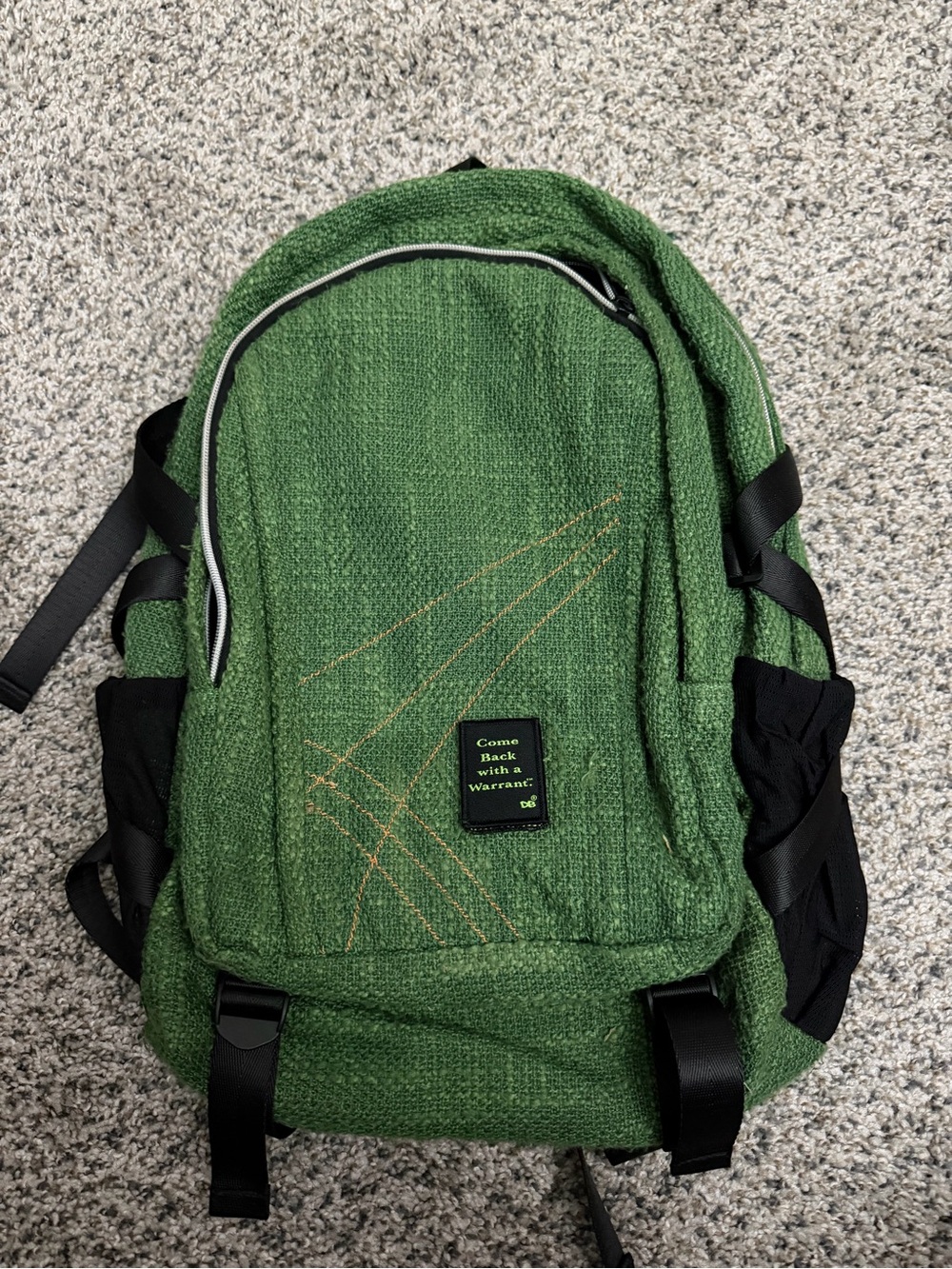 Green Smell-proof Dime Bag casual hemp Backpack